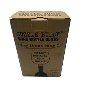 Guzzle Buddy Wine Bottle Glass Attachment Fits Most Wine Bottles New In Box